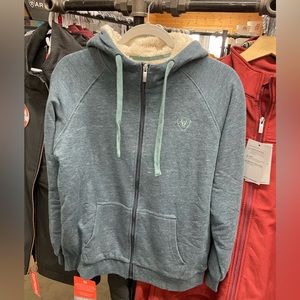 Teal zip jacket. Sherpa lined